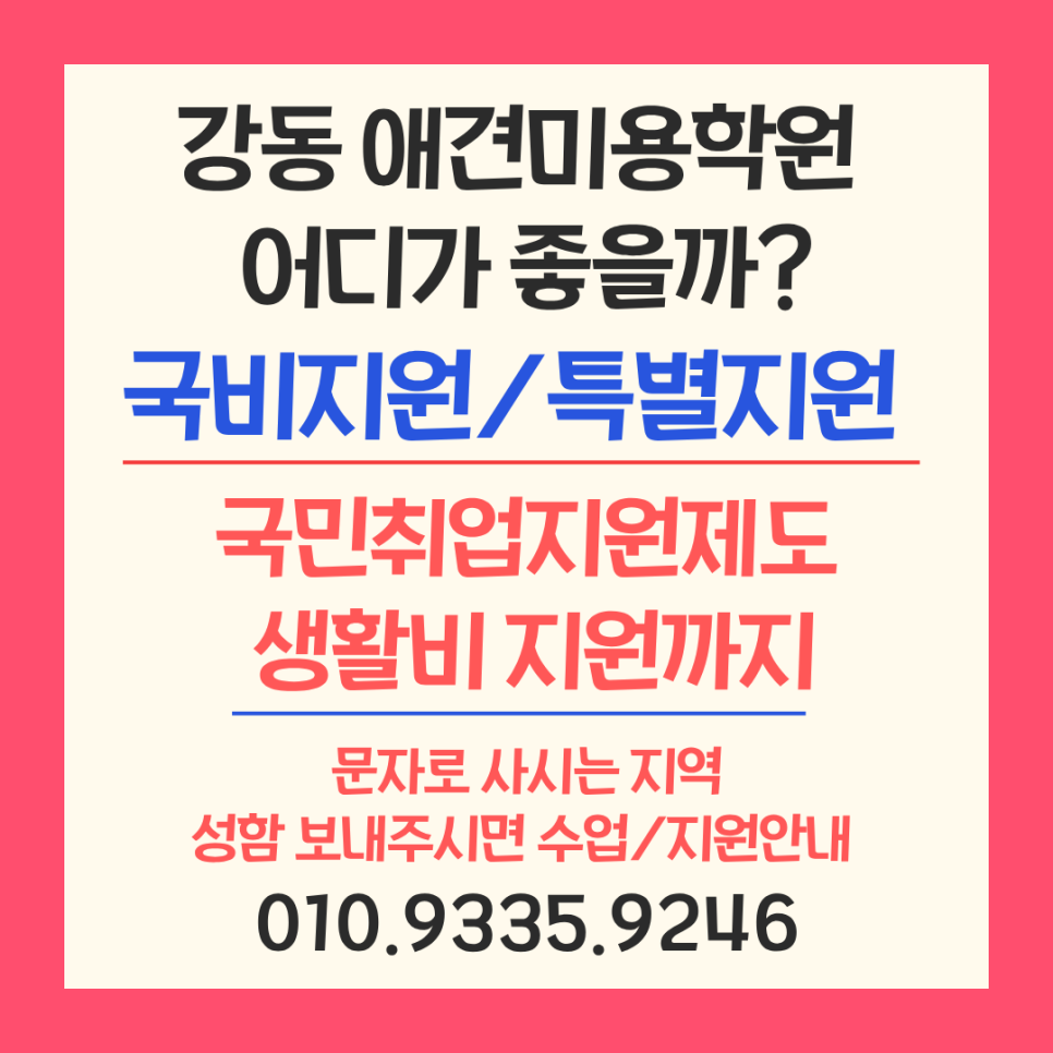 강동 강아지 미용학원: 국비지원부터 실무 커리큘럼까지