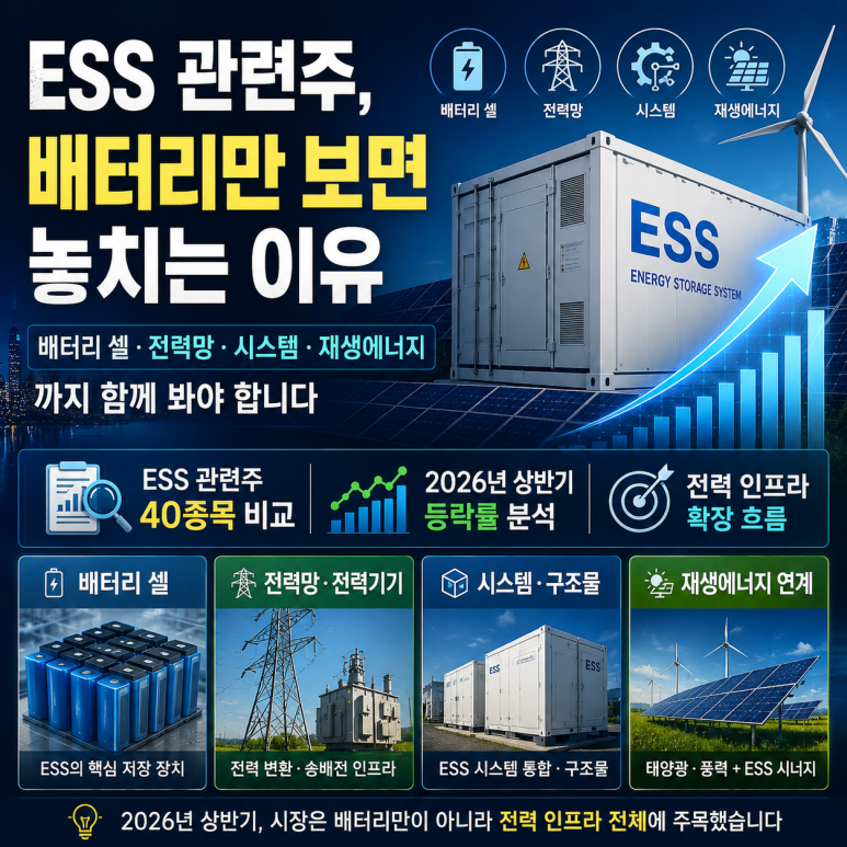 773 Ess “돈 몰린 곳은 배터리가 아니었다?” ESS 관련주 상승률 TOP10 : 네이버 블로그