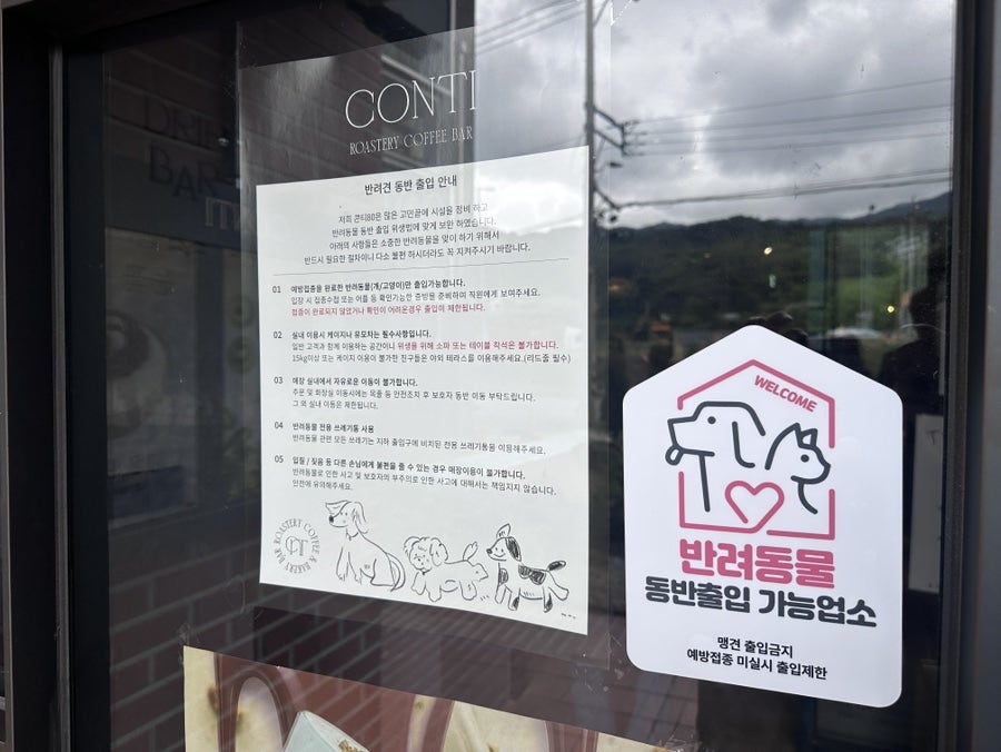 대구 칠곡 애견 동반 카페 콘티80, 실내외 완벽한 휴식처 — 사진 7