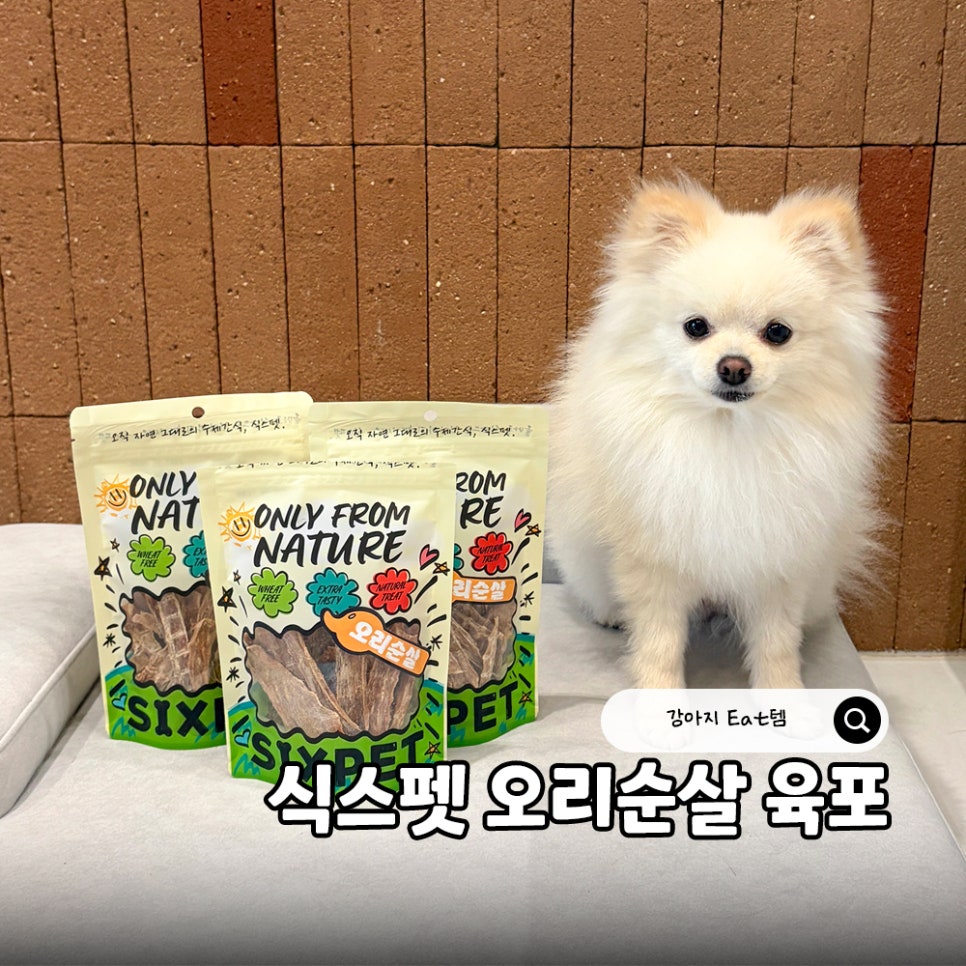 강아지 수제 오리 육포 추천: 식스펫 부드러운 간식