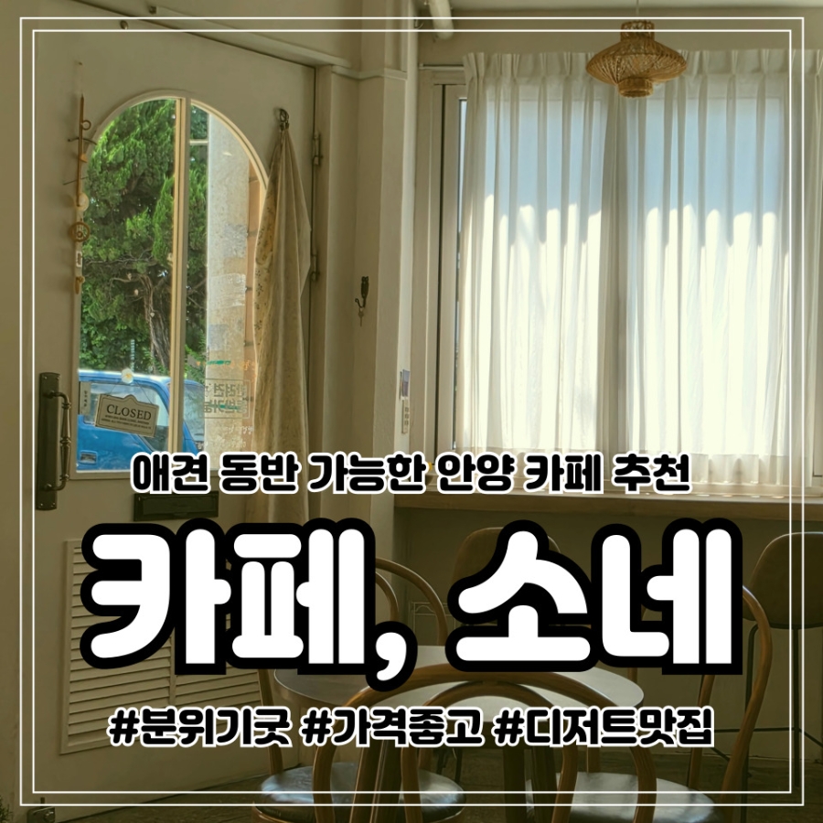 안양 애견동반 카페 소네, 디저트와 분위기 맛집
