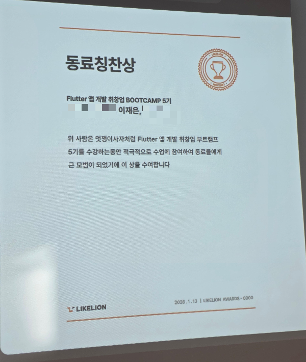 멋쟁이사자처럼 앱개발 부트캠프 6개월 후기 (국비지원) — 사진 2