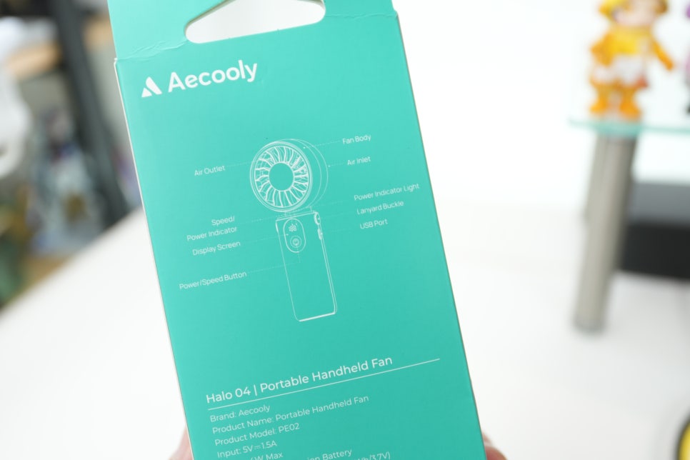 Aecooly 휴대용선풍기 추천, 여름 외출시는 넥밴드 선풍기로 집에서는 손선풍기로.. 이미지 4