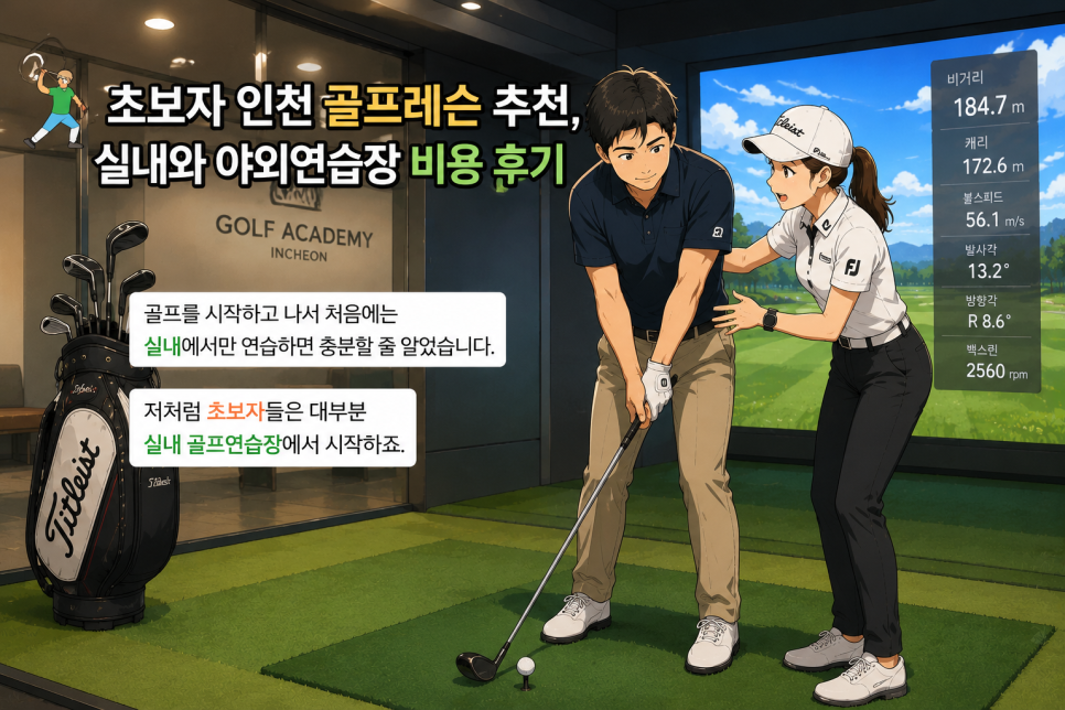 인천 골프 레슨 추천: 실내·야외 연습장 비용 및 후기 비교 — 사진 1