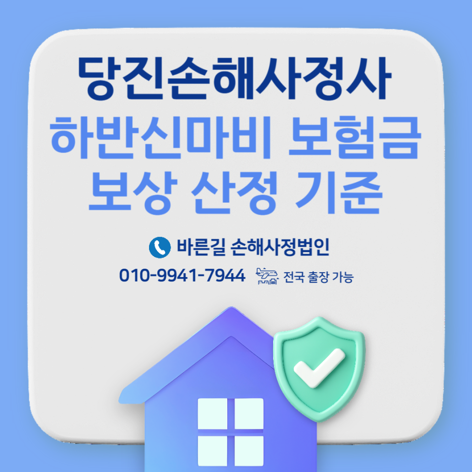 당진손해사정사 하반신마비 보험금 보상 산정 기준