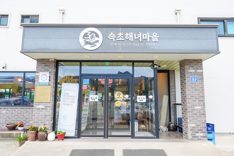속초 애견동반 물회 맛집, 속초해녀마을 아침 식사 — 사진 3