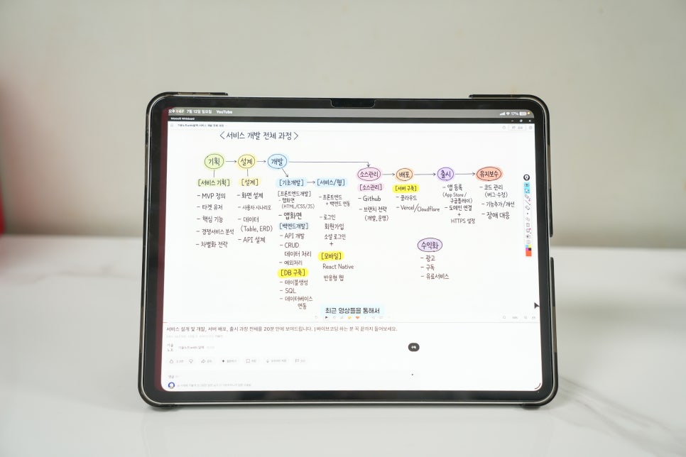 아이패드프로13케이스 그랩비 마그네틱 폴더 케이스, 얇게 쓰고 세워보니 이미지 11