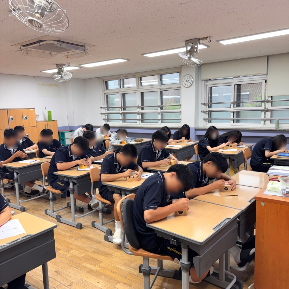 대전 관저중학교 수제도장 만들기 출강 후기 — 사진 2