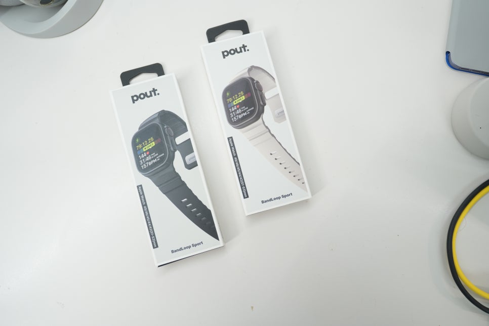 애플워치 울트라 49mm 실리콘 스트랩, 파우트 BandLoop Sport 착용감과 색상 비교 이미지 2