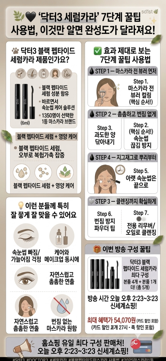 Dr.3 Black Peptide Lash Serum & Mascara 6ml