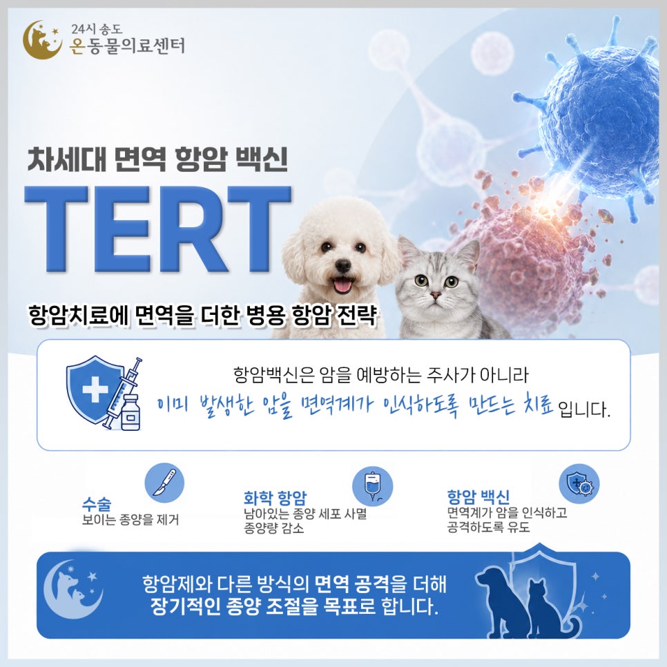 인천 강아지 항암백신, TERT 면역치료로 재발 막는다