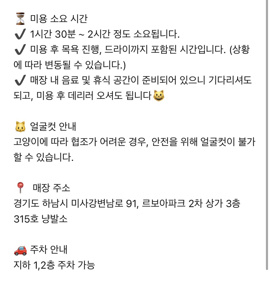 하남 미사 고양이 첫 미용 후기: 냥발소 교감 미용 — 사진 2