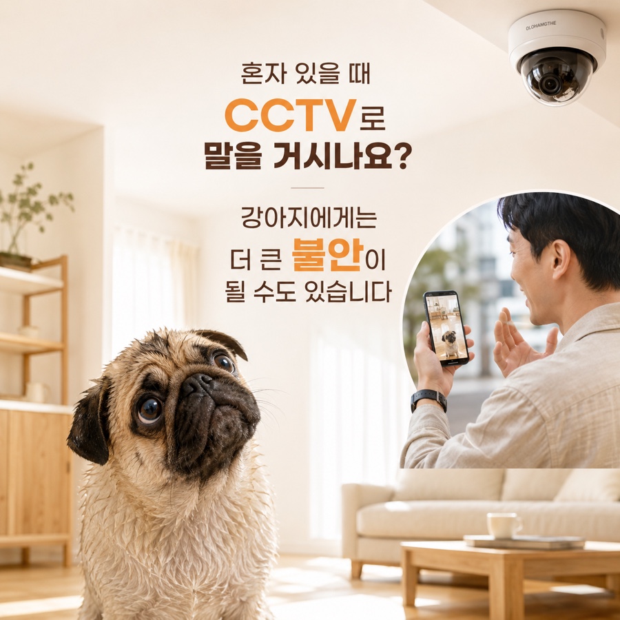 강아지 CCTV 목소리, 불안 키울까? 행동 전문가 조언
