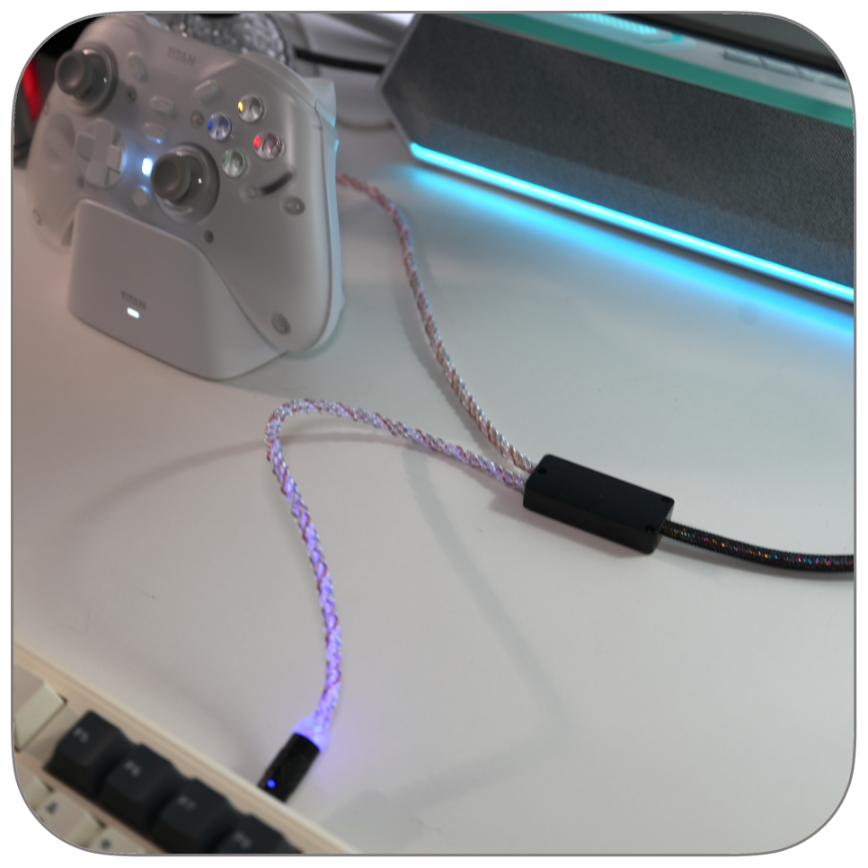 RGB 듀얼 USB-C 케이블 추천, 에포메이커 8K RGB 케이블로 키보드·마우스 연결