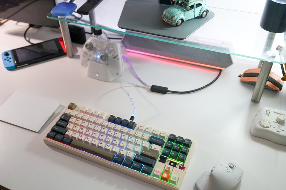 RGB 듀얼 USB-C 케이블 추천, 에포메이커 8K RGB 케이블로 키보드·마우스 연결