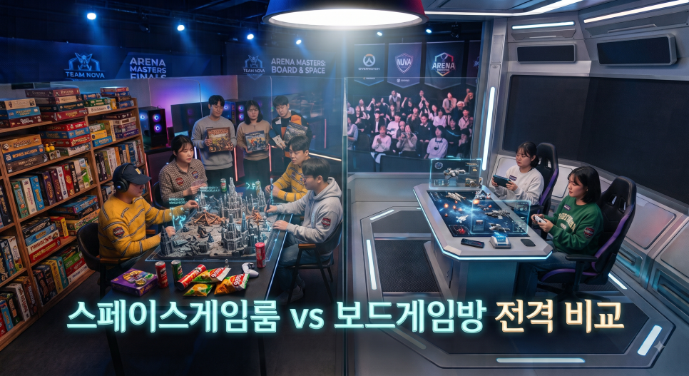 보드게임방과 스페이스게임룸 전격비교