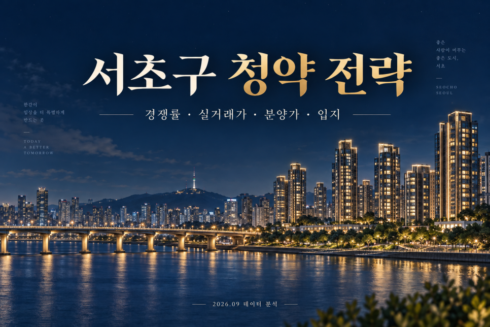 서초 청약, 1,099대 1을 만든 것은 무엇일까|실거래가·전용평당 분양가와 2027년 이후 전략 대문 이미지