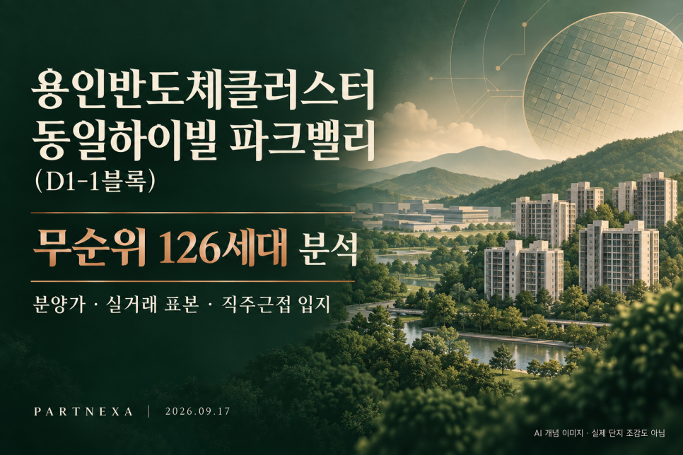 용인반도체클러스터 동일하이빌 파크밸리 D1-1 무순위 126세대|분양가·실거래·입지 분석 대문 이미지