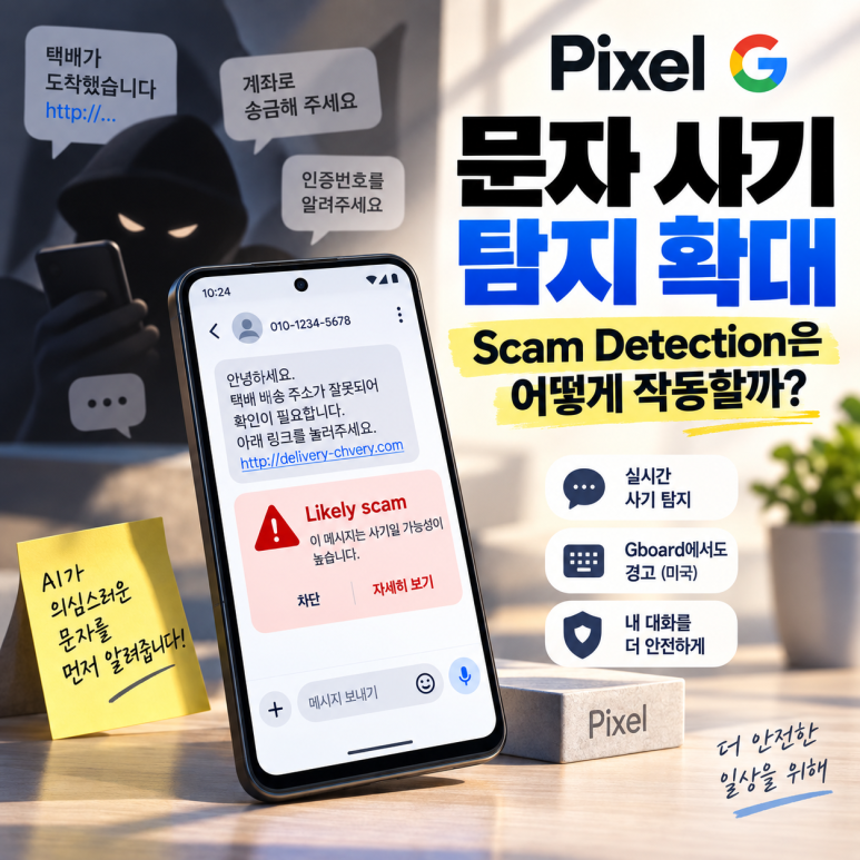 Pixel 문자 사기 탐지 확대|Scam Detection은 어떻게 작동할까 관련 이미지