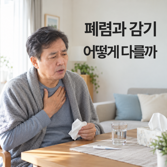 폐렴 증상, 감기와 어떻게 다를까