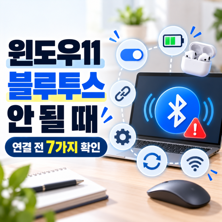 윈도우11 블루투스가 갑자기 안 될 때|이어폰·마우스 연결 전 확인할 7가지 관련 이미지