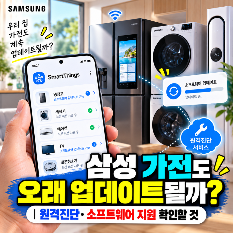 삼성 가전도 오래 업데이트될까?|원격진단·소프트웨어 지원 확인할 것 관련 이미지