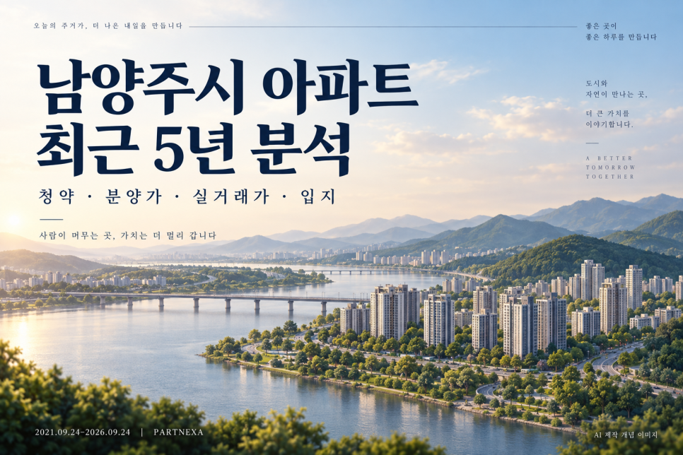 남양주 거래량 55% 급증…84㎡ 9.2억 다산 vs 2.8억 오남, 청약은 어디로 몰렸나 대문 이미지