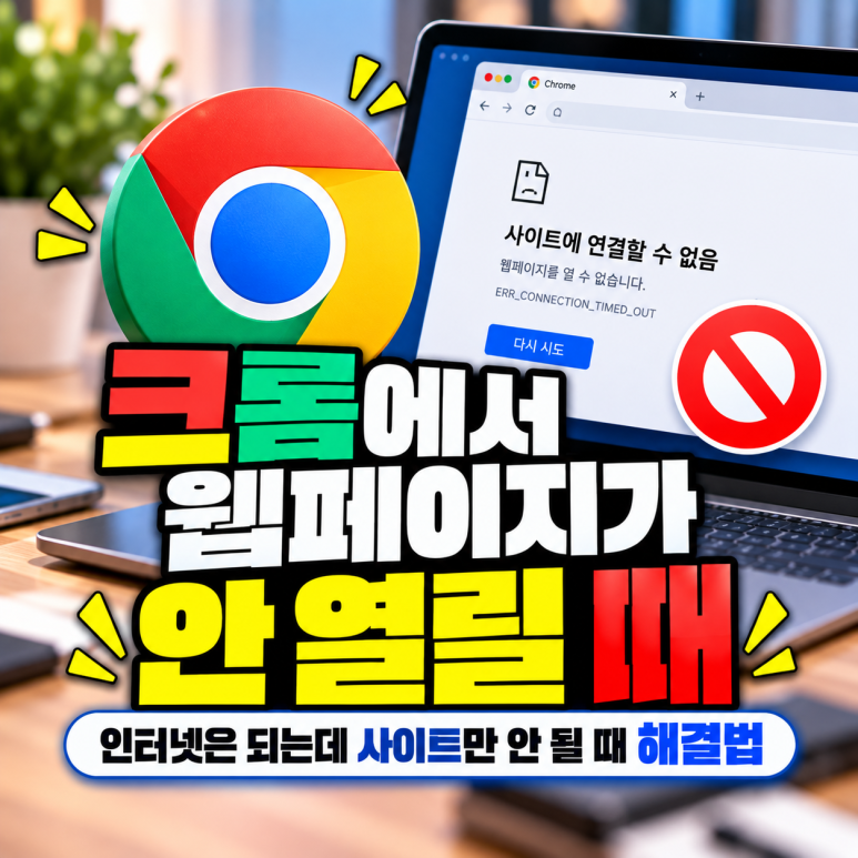크롬에서 웹페이지가 안 열릴 때|인터넷은 되는데 사이트만 안 될 때 확인법 관련 이미지