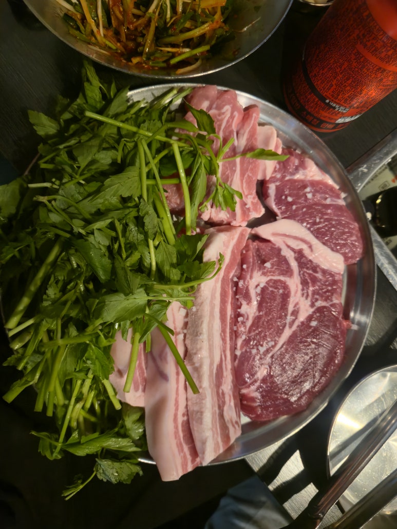 [일산맛집/백석동고기집] 미나리삼겹살 찐 맛집 탐라돗 모둠세트 후기 : 네이버 블로그