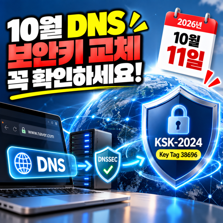 10월 DNS 보안키 교체 전 확인할 것|인터넷 접속 장애가 생길 수 있는 경우 관련 이미지