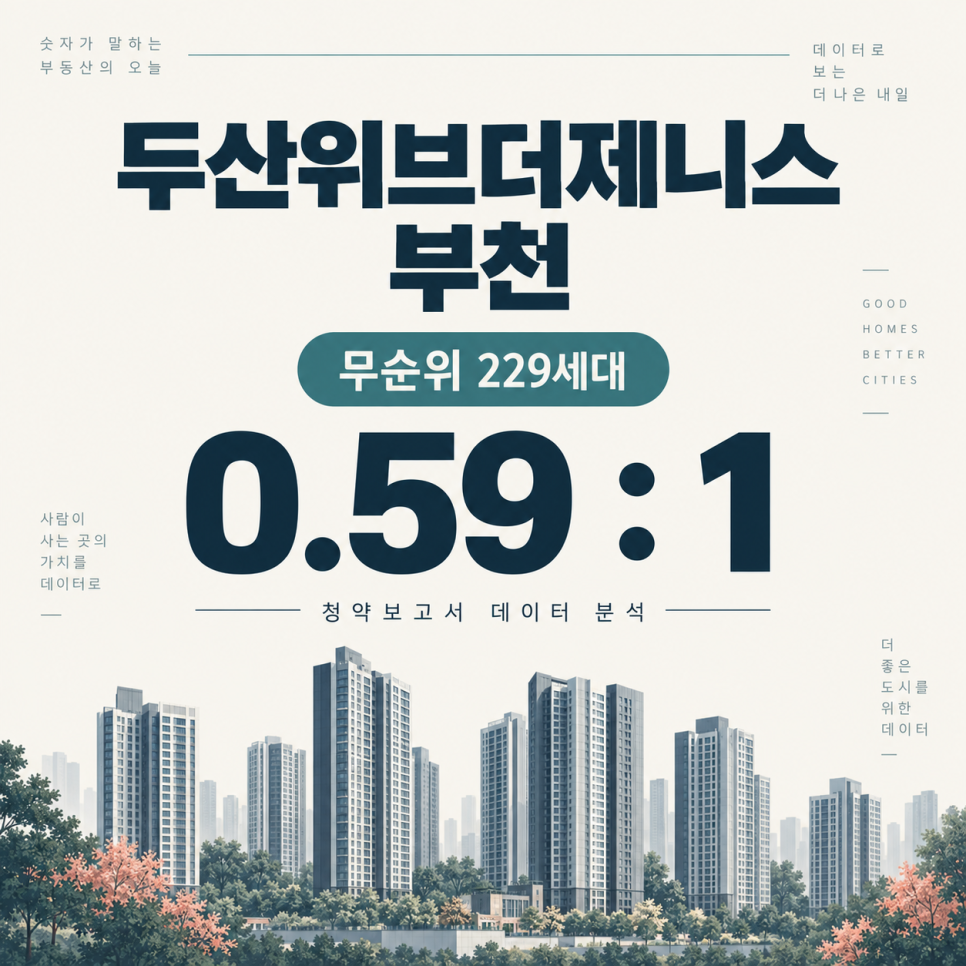 두산위브더제니스 부천, 접수율 59%…분양가만의 문제였을까 대문 이미지
