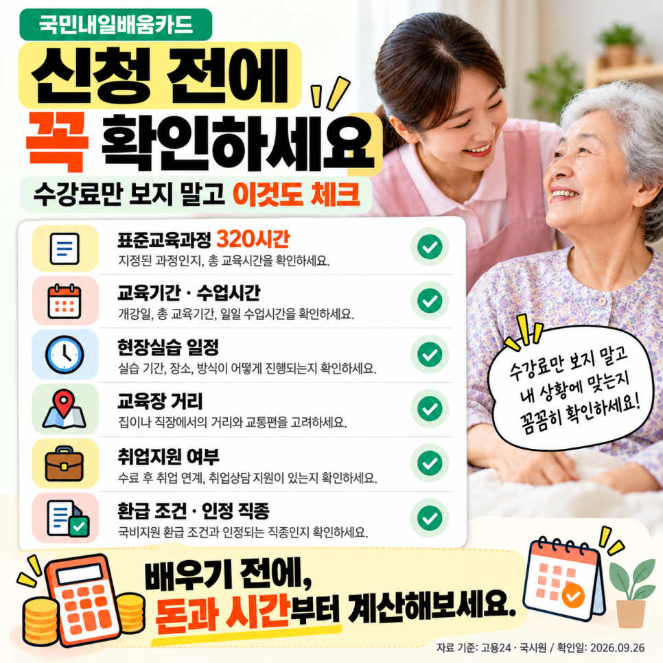 Youx 요양보호사 국비지원인데 왜 72만원 내야 할까 자비부담금 계산 : 네이버 블로그