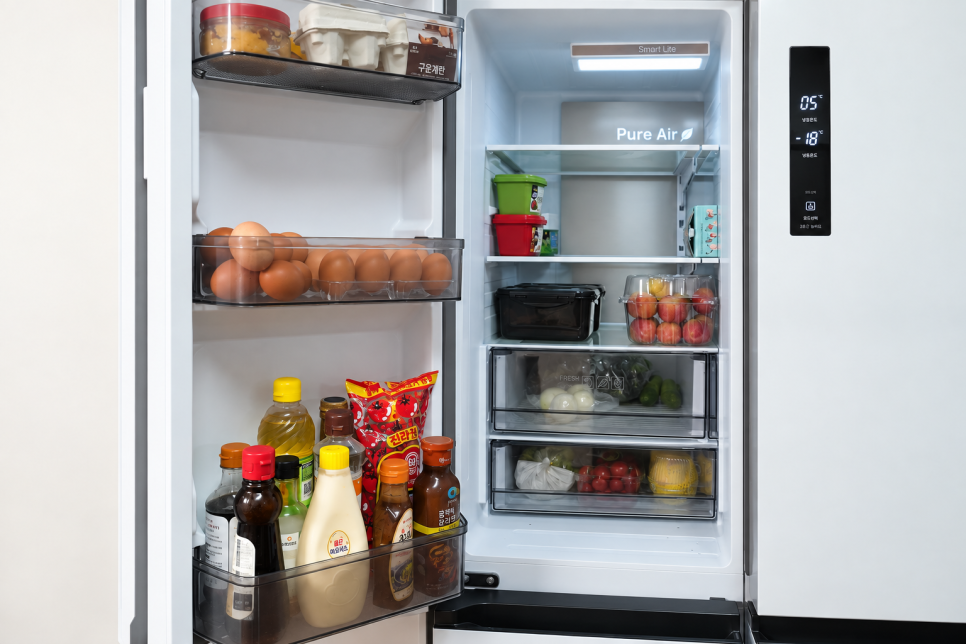 TCL 냉장고 P810CD 814L 4도어 냉장고추천, 냉장고수납·냉장고정리 편한 넓은 선반과 분리 냉동실 후기