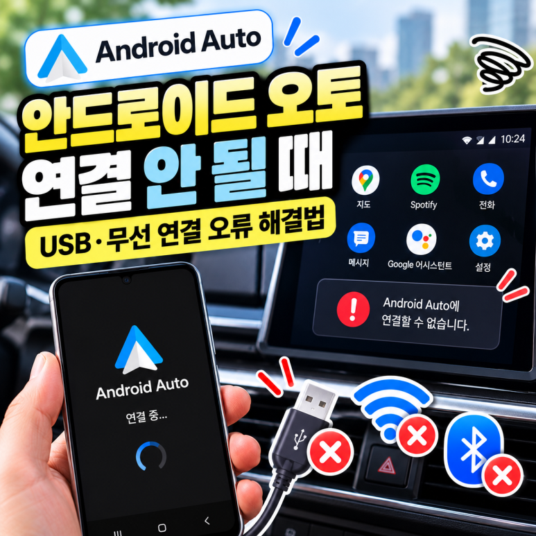 안드로이드 오토 연결 안 될 때|USB·무선 연결 오류 해결 순서 관련 이미지