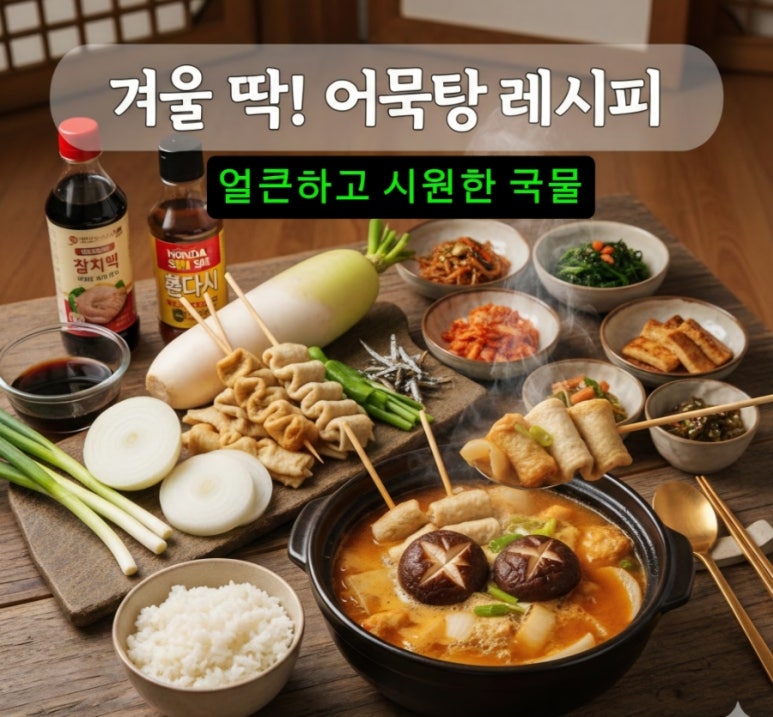 겨울 국물요리 끝판왕! 사먹는 맛 나는 어묵탕 레시피 : 네이버 블로그