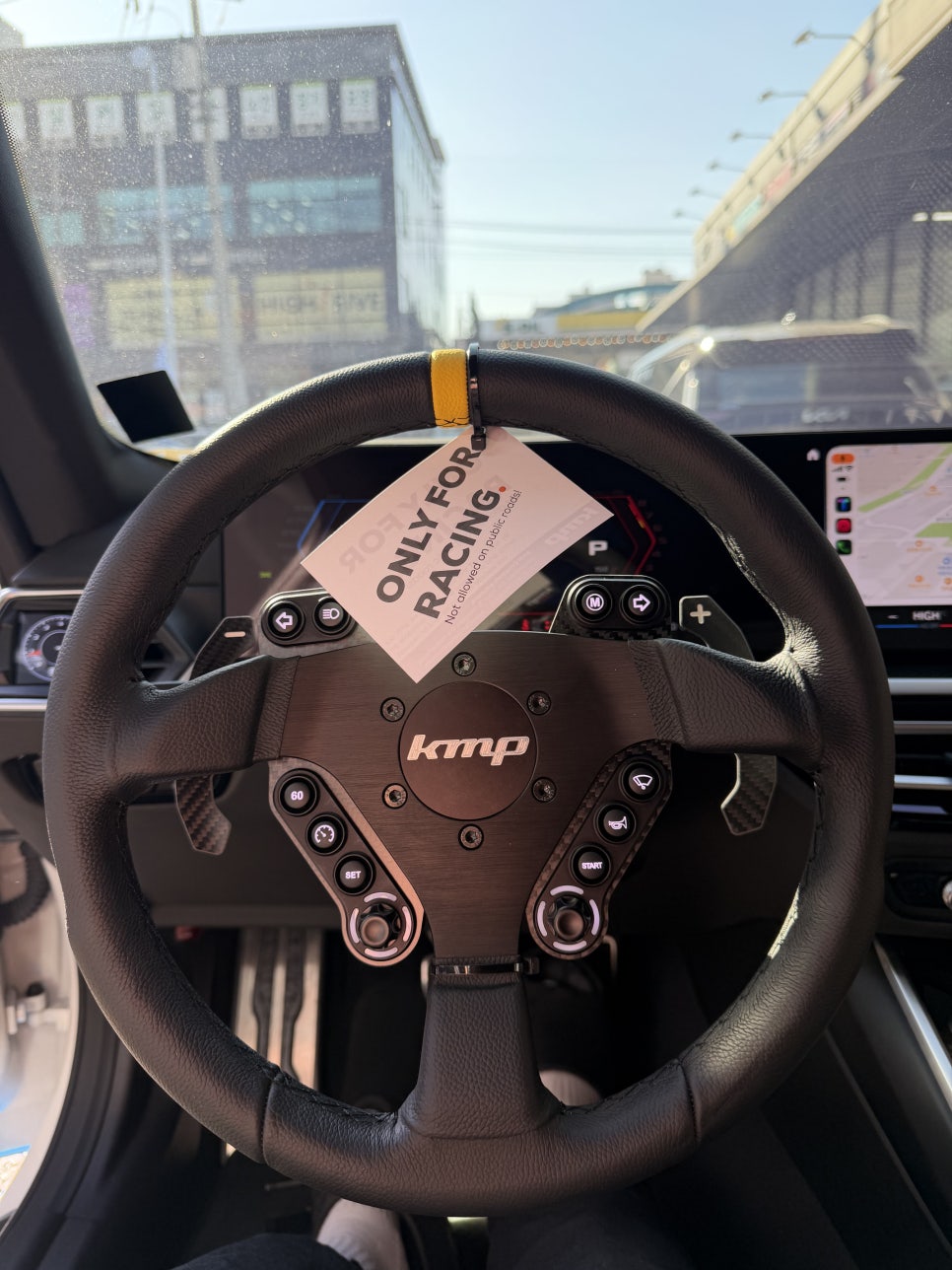 BMW G87 M2 + KMP 뉘르부르크링 레이스 핸들 인스톨 + KMP RACE STEERING + 트랙주행을 위한 레이스 ...