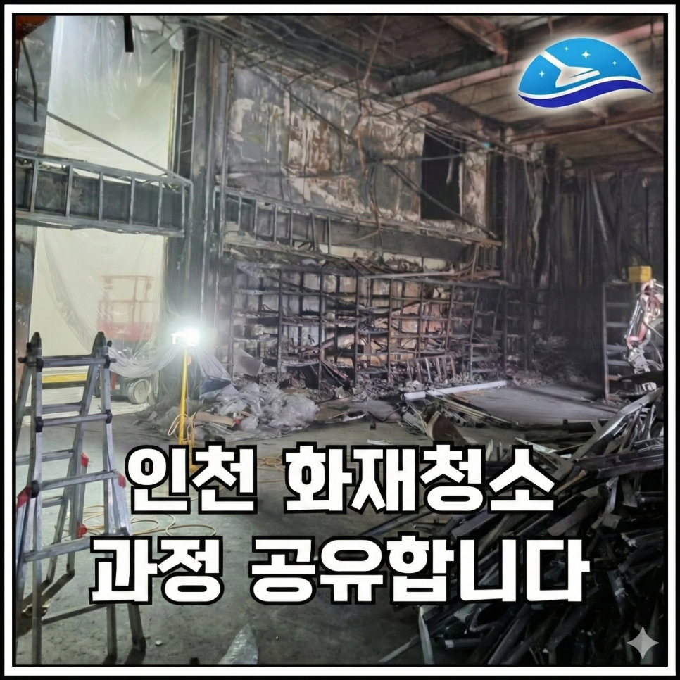 인천 화재청소 공장 피해 복구 과정 공유합니다
