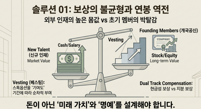 보상의 불균형과 연봉 역전 상황 설명