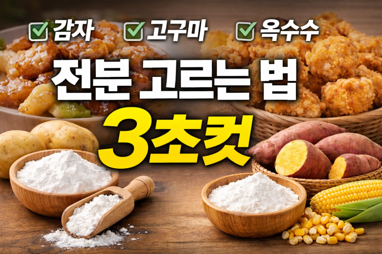 [장보기꿀팁]감자전분/고구마전분/옥수수전분 차이 ㅣ 요리별 전분 고르는 법 : 네이버 블로그