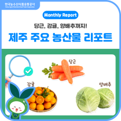 지금이 구매 적기! 제주도 주요 농산물 수급 및 가격 동향 바로가기