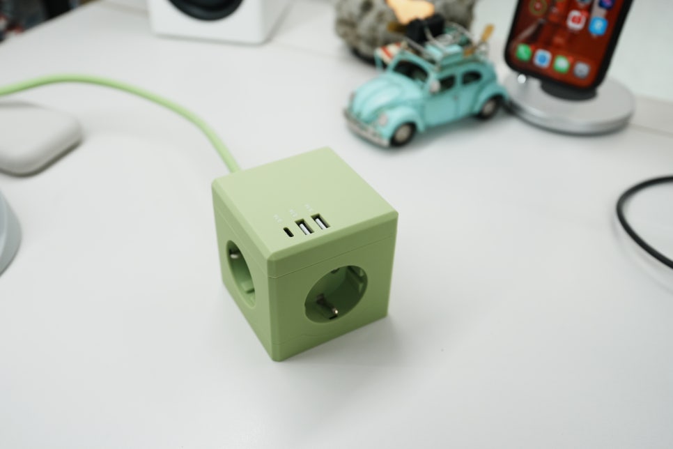 맥북 프로 16인치를 위한 MPG Art02 큐브 고용량 멀티탭 - USB GaN 65W 초고속 충전기 이미지 8