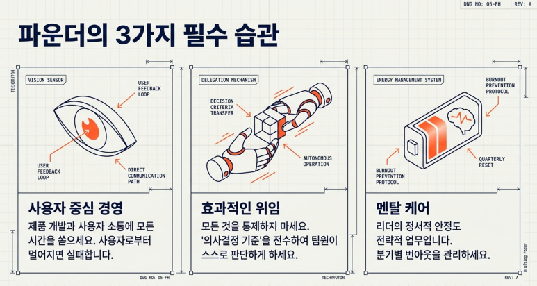 파운더의 3가지 필수 습관