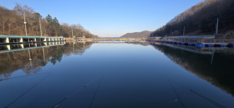 꽃샘추위와 강풍속 성주리낚시터