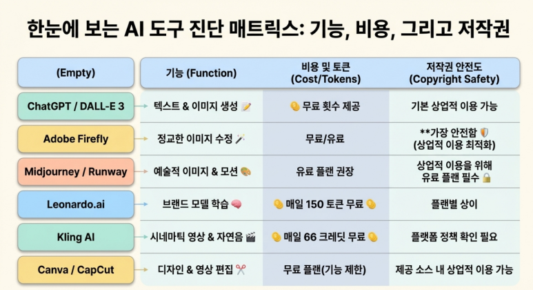 AI 도구 비교 표
