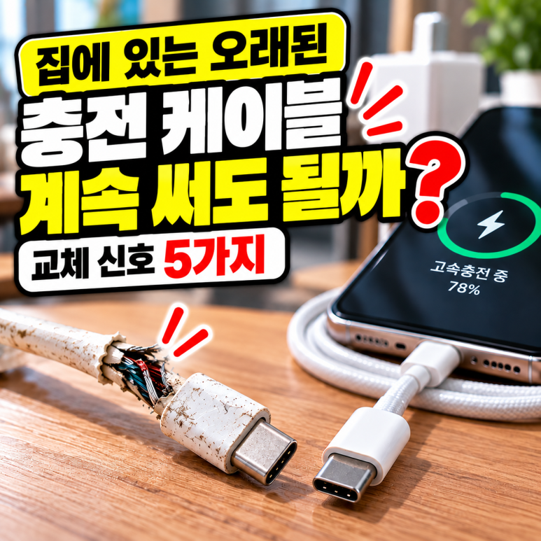 집에 있는 오래된 충전 케이블, 계속 써도 될까?|교체 신호 5가지 관련 이미지