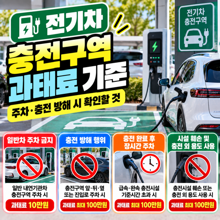 전기차 충전구역 과태료 기준|주차·충전 방해 시 확인할 것 관련 이미지