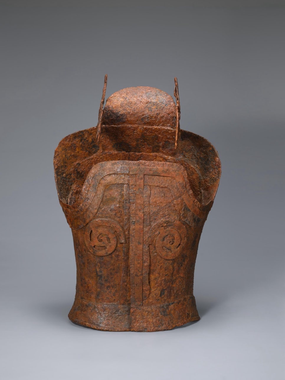 Gaya plate armour made of riveted iron plates, standing upright