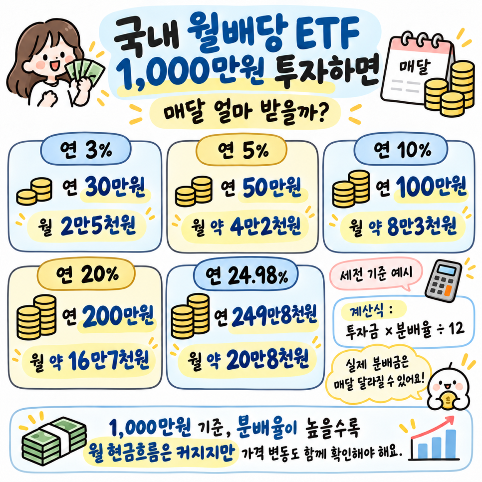 국내 월배당 ETF 순위, 어디가 제일 높을까? 비교한 TOP 10｜어디가 예상과 달랐나?