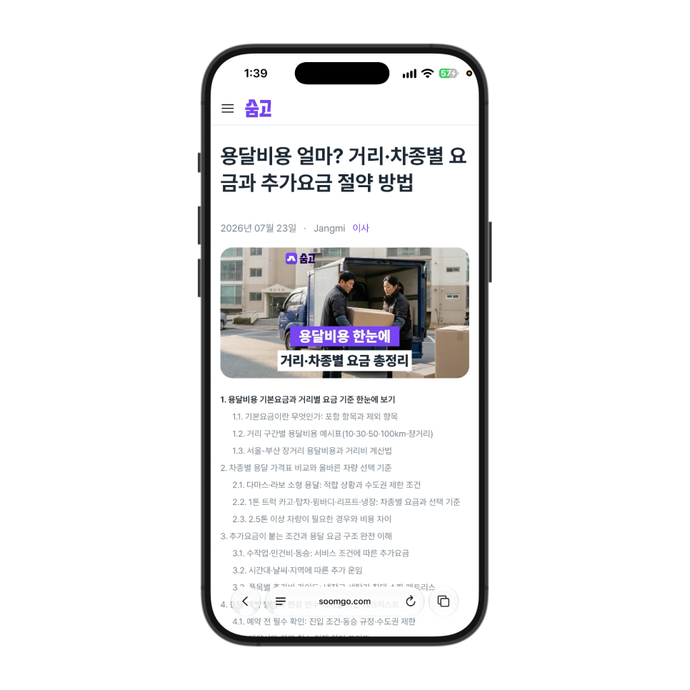 숨고 원룸 용달이사 비용 도배 인테리어, 1톤용달 견적 비교 전 확인할 것