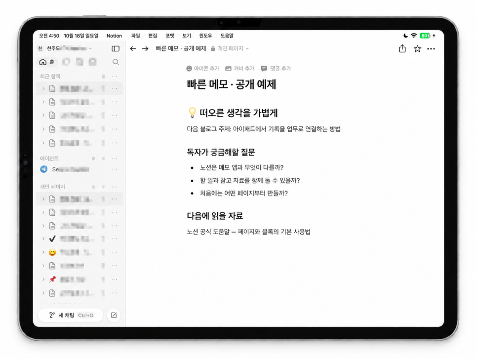 아이패드 프로 노션 활용법 1편, 아이패드에서 노션이란?